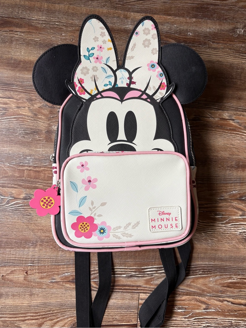Disney Minnie Mouse White Floral Backpack